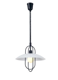 D0269  Riva Glass Rise & Fall Pendant 1 Light Matt Black